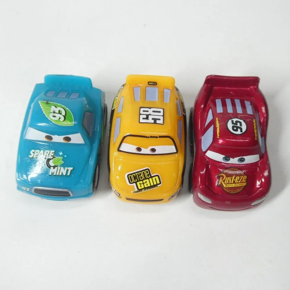 3 Disney Pixar Cars Mini Racers Octane Gain 58 Spare O Mint 93 Lightning Mcqueen